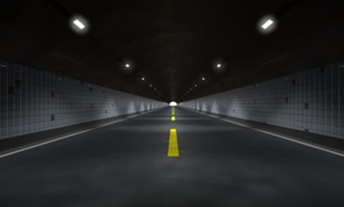 Système d'induction auto-lumineux à stockage d'énergie électro-optique de tunnel routier